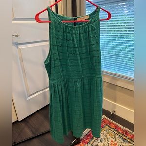 LOFT Green Sleeveless Dress